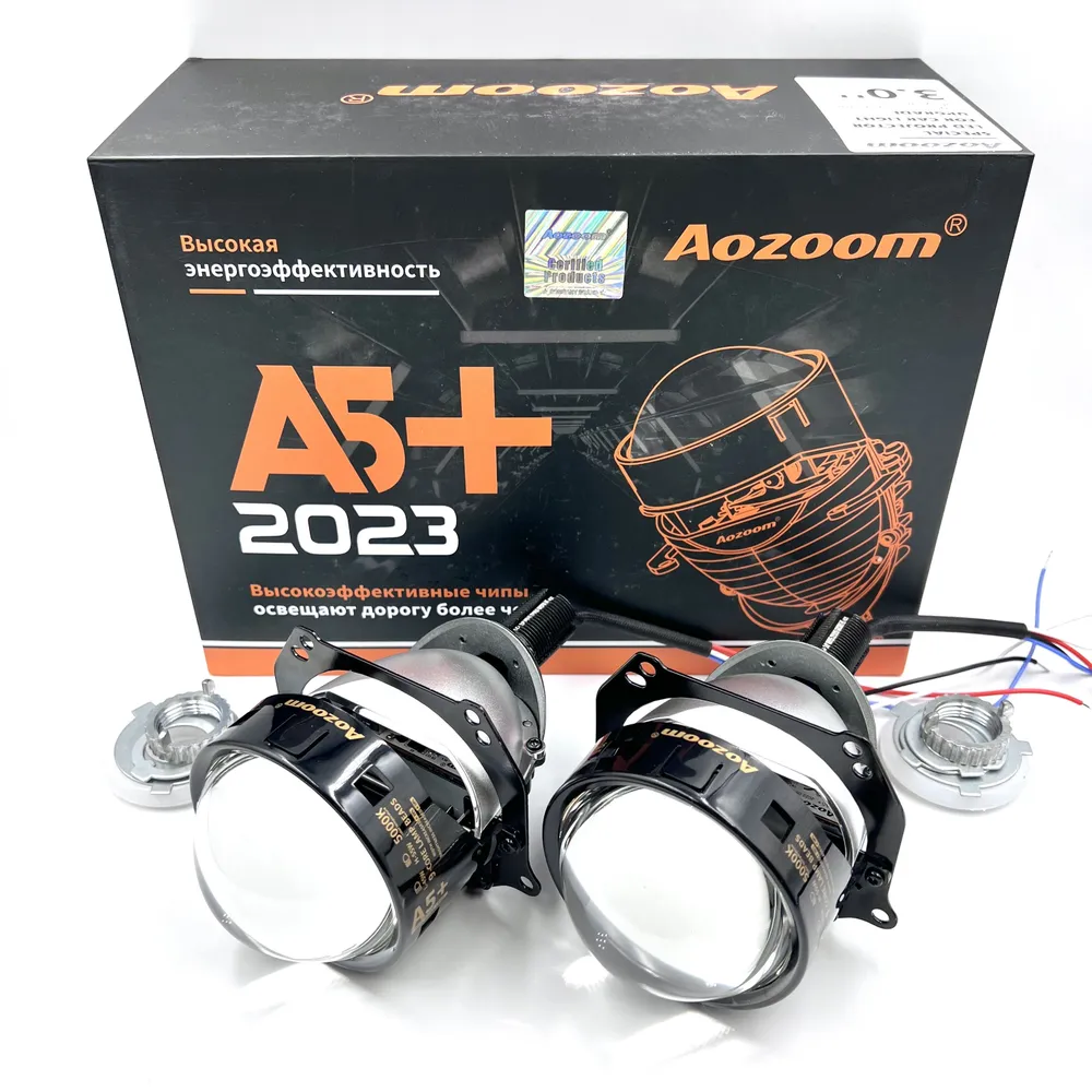 Комплект Би-диодных линз Aozoom A5+ 2023 New 3.0 5000K