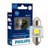 Светодиодная лампа SV8,5 Philips 12V X-treme Ultinon LED 6000K (30мм)