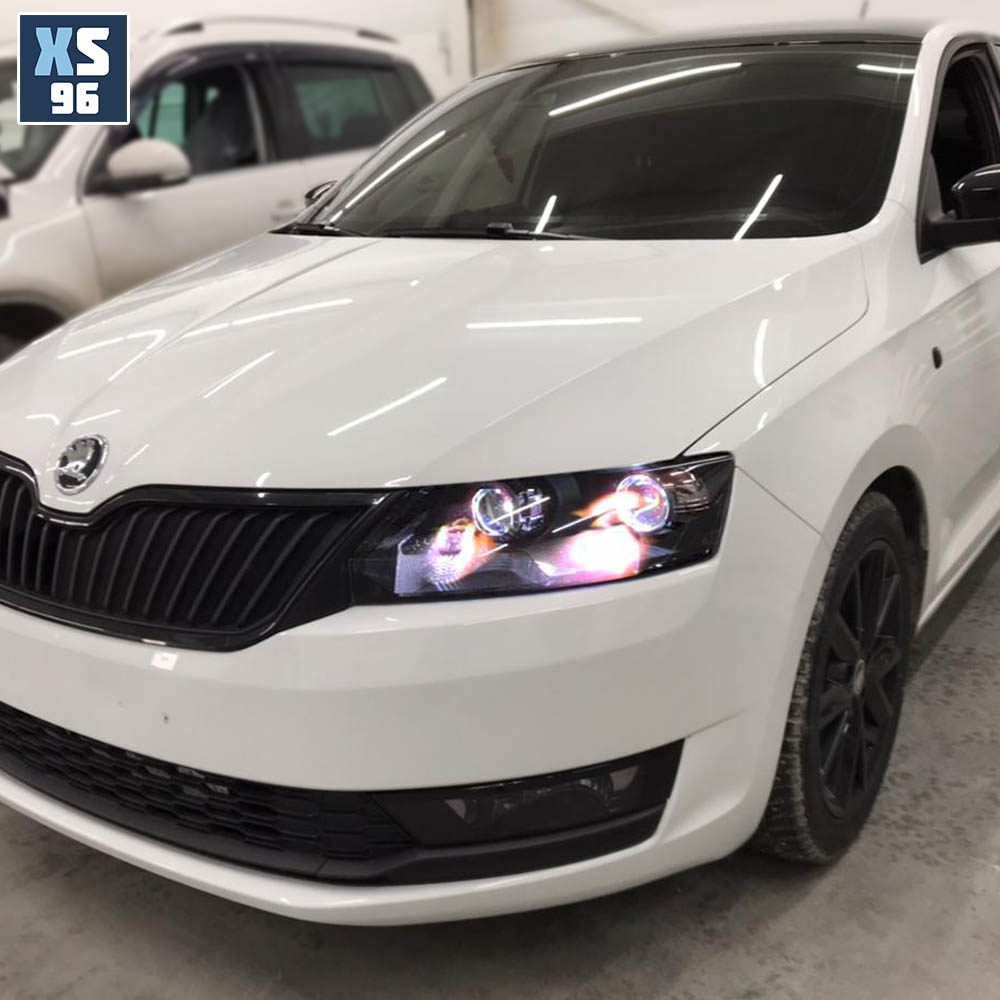 Skoda Rapid установка bi-led линз и покрас фар - Интернет-магазин  