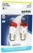 Комплект светодиодных ламп P21/5W Narva Range Performance RED LED
