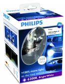 �������� ������������ ���� H4 Philips Bright White X-treme Ultinon LED 6200K (12953BWX2)