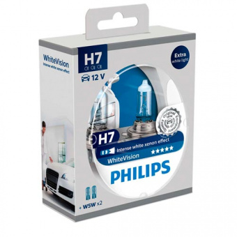   H7 Philips White Vision 12972WHVSM