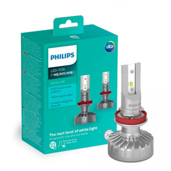 ������������ ����� H8\11\16 Philips X-treme Ultinon LED Fog White 6200K +160%
