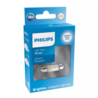 ��������� PHILIPS 12V Ultinon Pro6000 LED 38�� 4000�